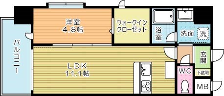 ラ・フェリス城野 407号室 間取り