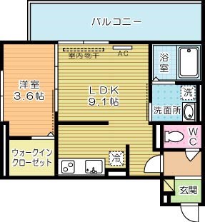 トレス城野貮番館 202号室 間取り
