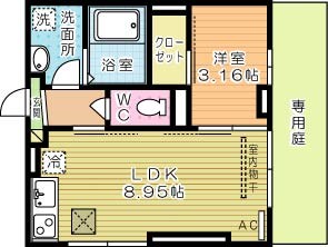 Ａｒｉｇａ　10（アリガ　トウ） 108号室 間取り