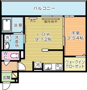 Ａｒｉｇａ　10（アリガ　トウ） 202号室 間取り
