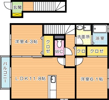 サニーヒルズ迫田 間取り図