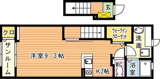 ルタンラシックsuwa 202号室 間取り