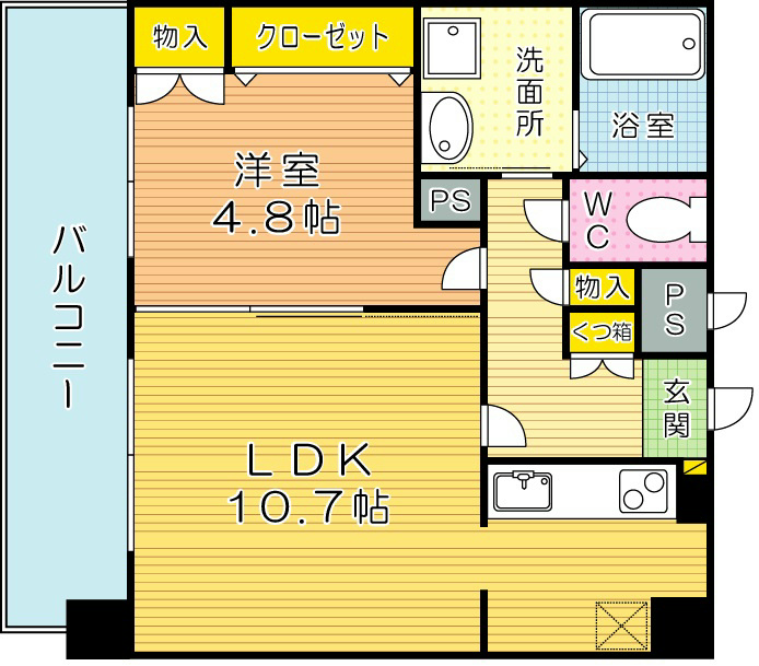 フェリシエ京町 502号室 間取り