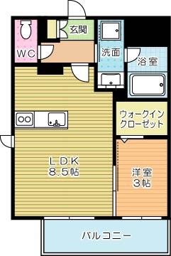 グランフォーレ小倉シティタワー 705号室 間取り