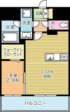 グランフォーレ小倉シティタワー 1002号室 間取り