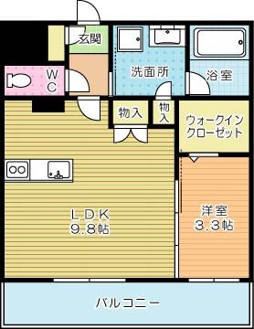 グランフォーレ小倉シティタワー 903号室 間取り