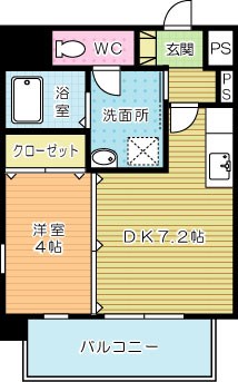 レクオス朋 505号室 間取り