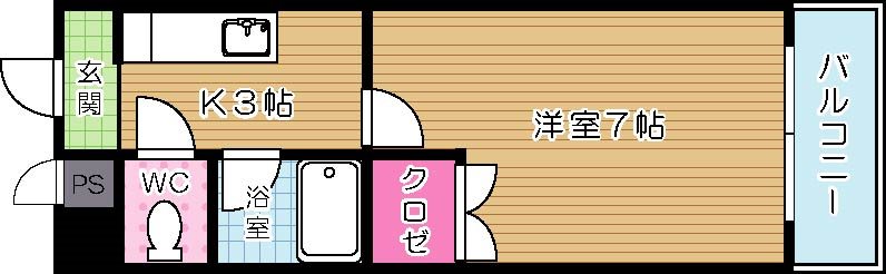 トーケン設計戸畑駅前Ⅰ 303号室 間取り