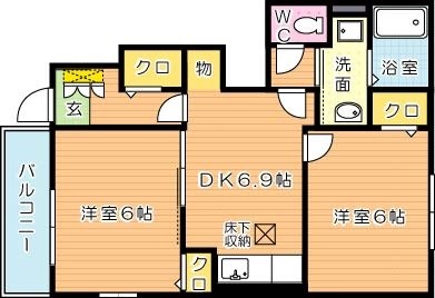 アルシオネ響 105号室 間取り