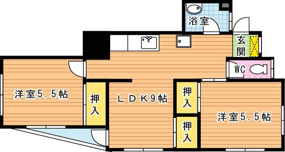 カリフォルニアハウス 4号室 間取り