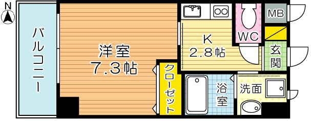 ERIOS COURT香春口 (エリオスコート香春口) 303号室 間取り
