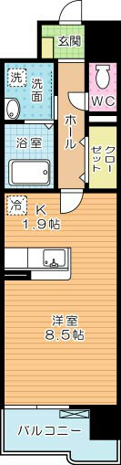 ベーシックグローブ  203号室 間取り