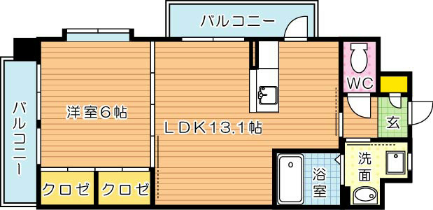 ウィングス八幡駅前 間取り図