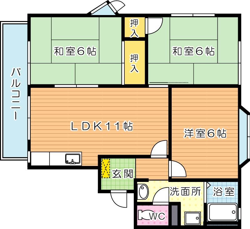 パークハイツ南王子　F棟　 間取り図