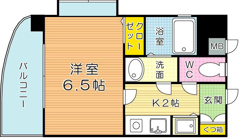 ロマネスク下到津 904号室 間取り