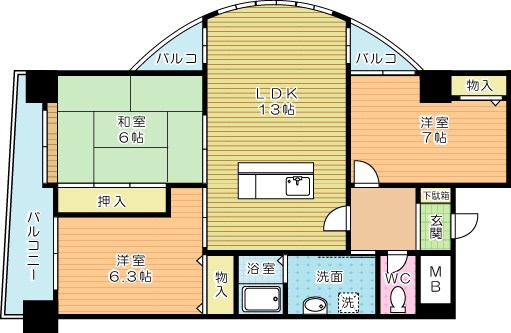 ラビータ北方 間取り