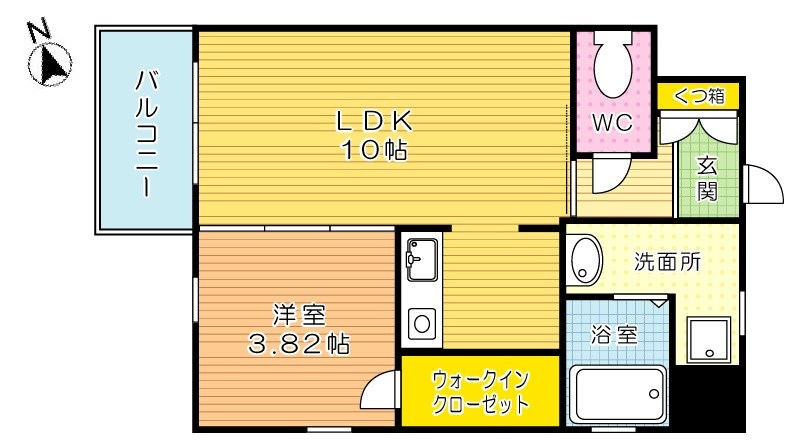 Studie TOBIHATA (スタディ飛幡)  301号室 間取り