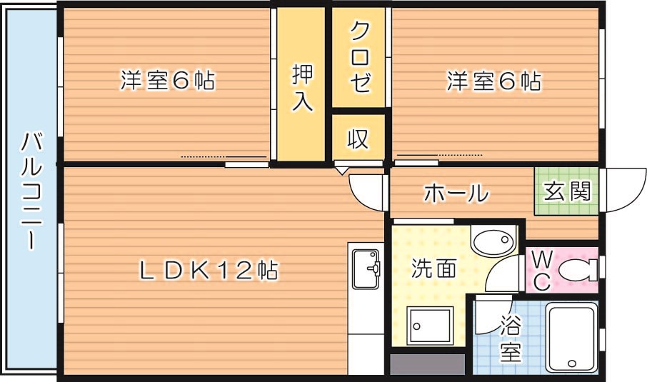 熊手ピア 504号室 間取り