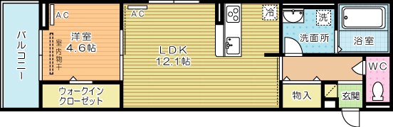 ルーブル下富野 302号室 間取り