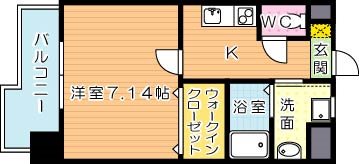 ルナリリオ 1002号室 間取り