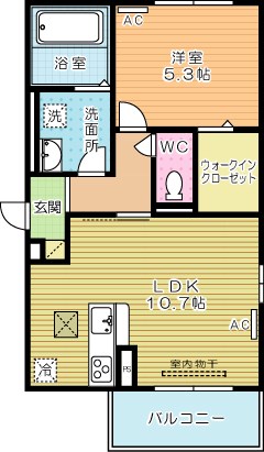 ルーブル下富野 103号室 間取り
