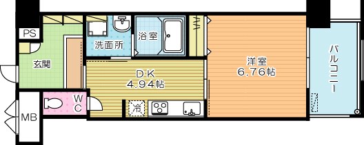 Ｂａｙ　Ｒｉｄｇｅ（ベイリッジ） 402号室 間取り