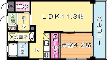 門司ポロニア 403号室 間取り