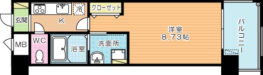 Ｂａｙ　Ｒｉｄｇｅ（ベイリッジ） 203号室 間取り