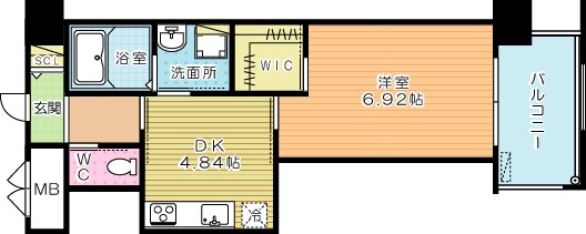 Ｂａｙ　Ｒｉｄｇｅ（ベイリッジ） 602号室 間取り