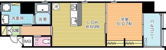 Ｂａｙ　Ｒｉｄｇｅ（ベイリッジ） 605号室 間取り