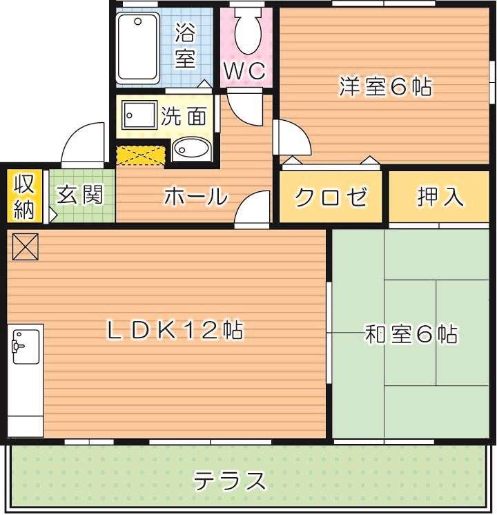 セジュール相坂　Ｃ棟 間取り図