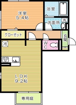 ザ・レジデンスD-ｒｏｏｍ守恒  106号室 間取り