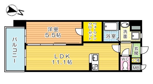 アクシオ北九州 506号室 間取り
