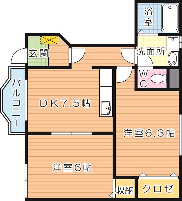 カーササンストーン　Ａ棟 間取り図