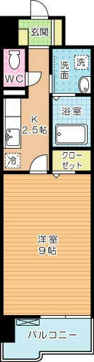 ベーシックグローブ 305号室 間取り