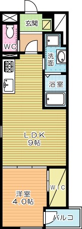 Merveille三萩野(メルヴェーユ三萩野) 103号室 間取り