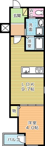 Merveille三萩野(メルヴェーユ三萩野) 301号室 間取り