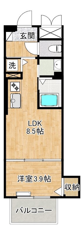 Merveille三萩野(メルヴェーユ三萩野) 502号室 間取り