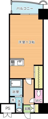 ロイヤルノースナイン 1304号室 間取り