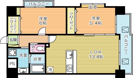 ルファール中井 801号室 間取り