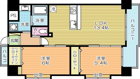 ルファール中井 202号室 間取り