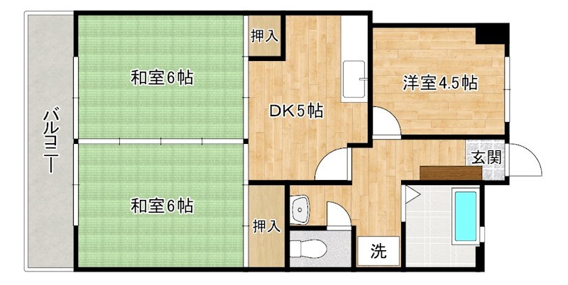 第８岡部ビル 202号室 間取り
