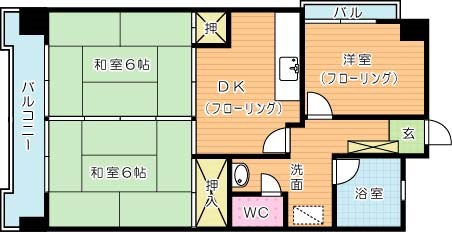 第８岡部ビル 305号室 間取り