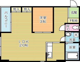 ＦＯＲＺＡ馬借 506号室 間取り
