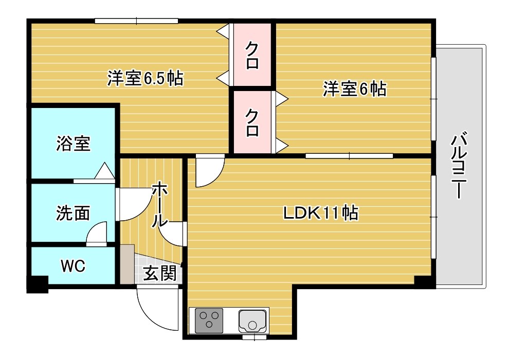 ナーセリー到津 301号室 間取り