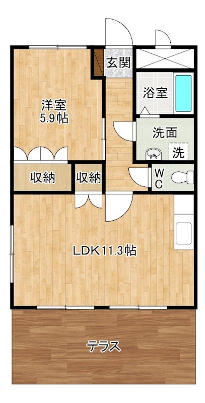 グランツ 106号室 間取り