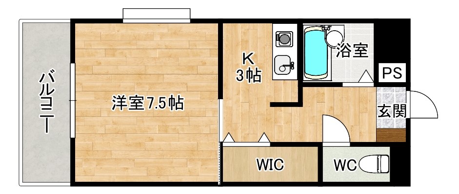 ピュアシティ小倉 908号室 間取り