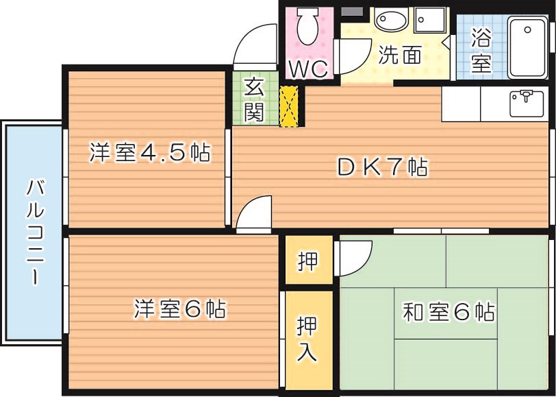 サンハイツ鴨生田 間取り