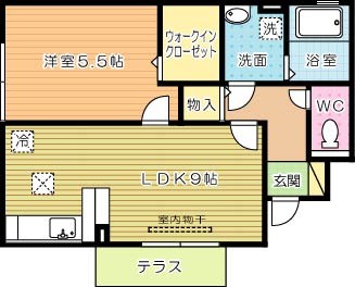 アンリヴェール 101号室 間取り
