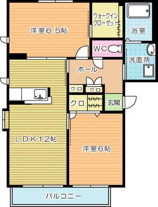 シャーメゾンＪ・Ｋ　Ｂ棟 201号室 間取り
